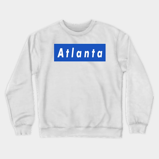 A t l a n t a Box Logo Crewneck Sweatshirt by ART BY IIPRATMO